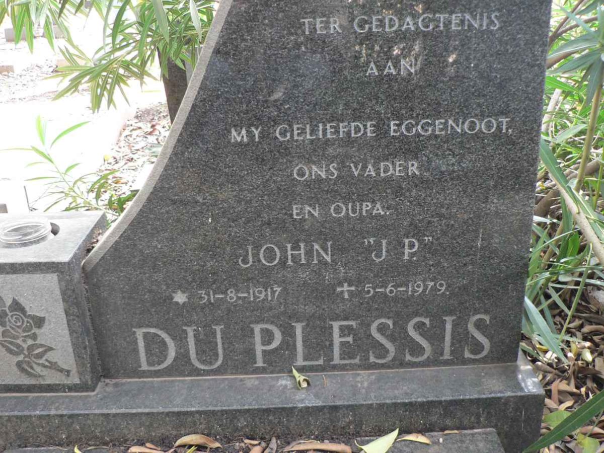 PLESSIS J.P., du  1917-1979