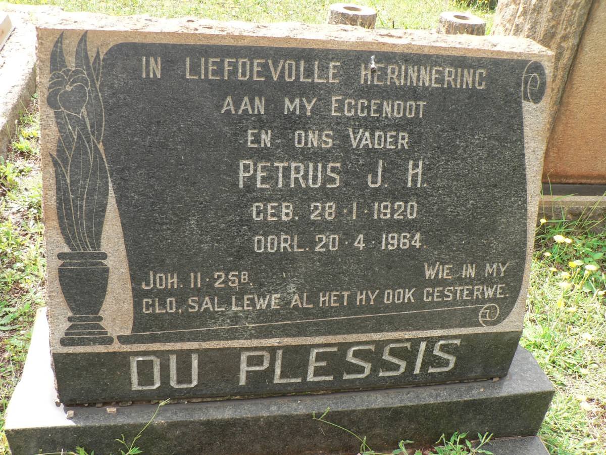 PLESSIS Petrus J.H., du 1920-1964