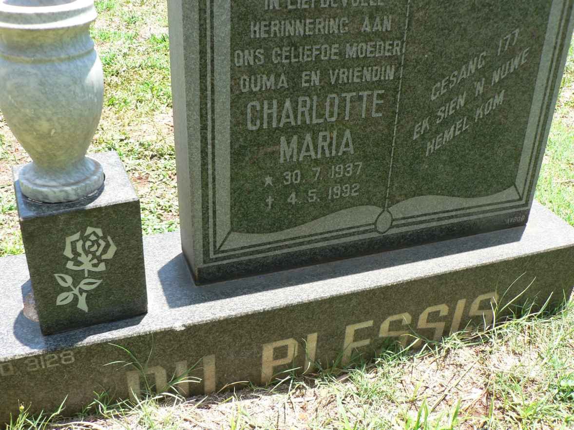 PLESSIS Charlotte Maria, du 1937-1992