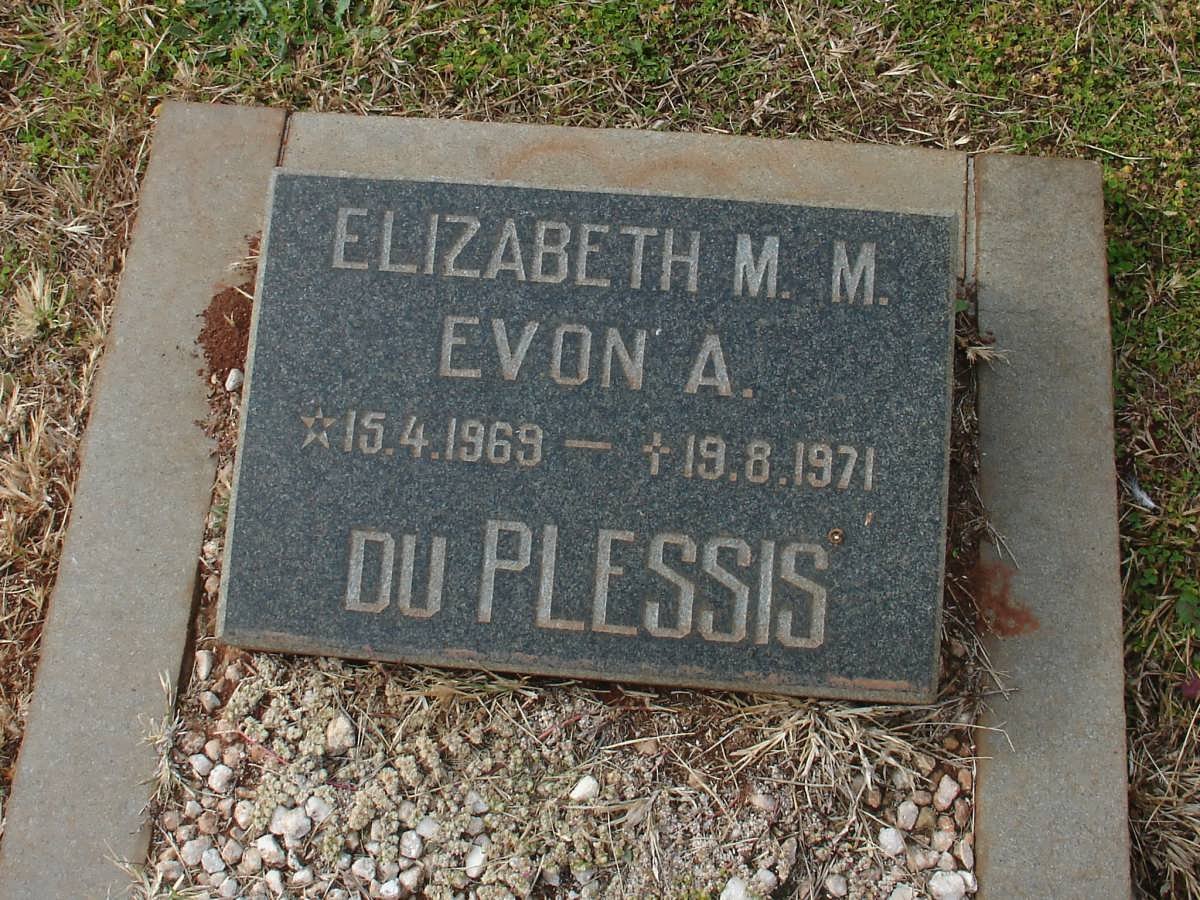 PLESSIS Elizabeth M.M., du 1969-1971