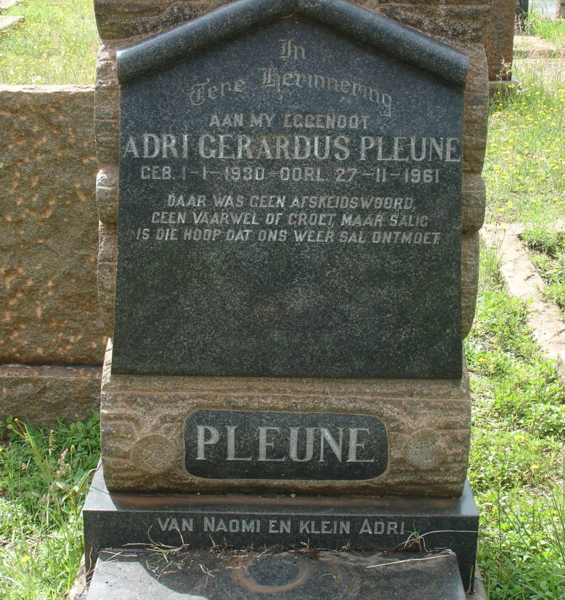 PLEUNE Adri Gerardus 1930-1961