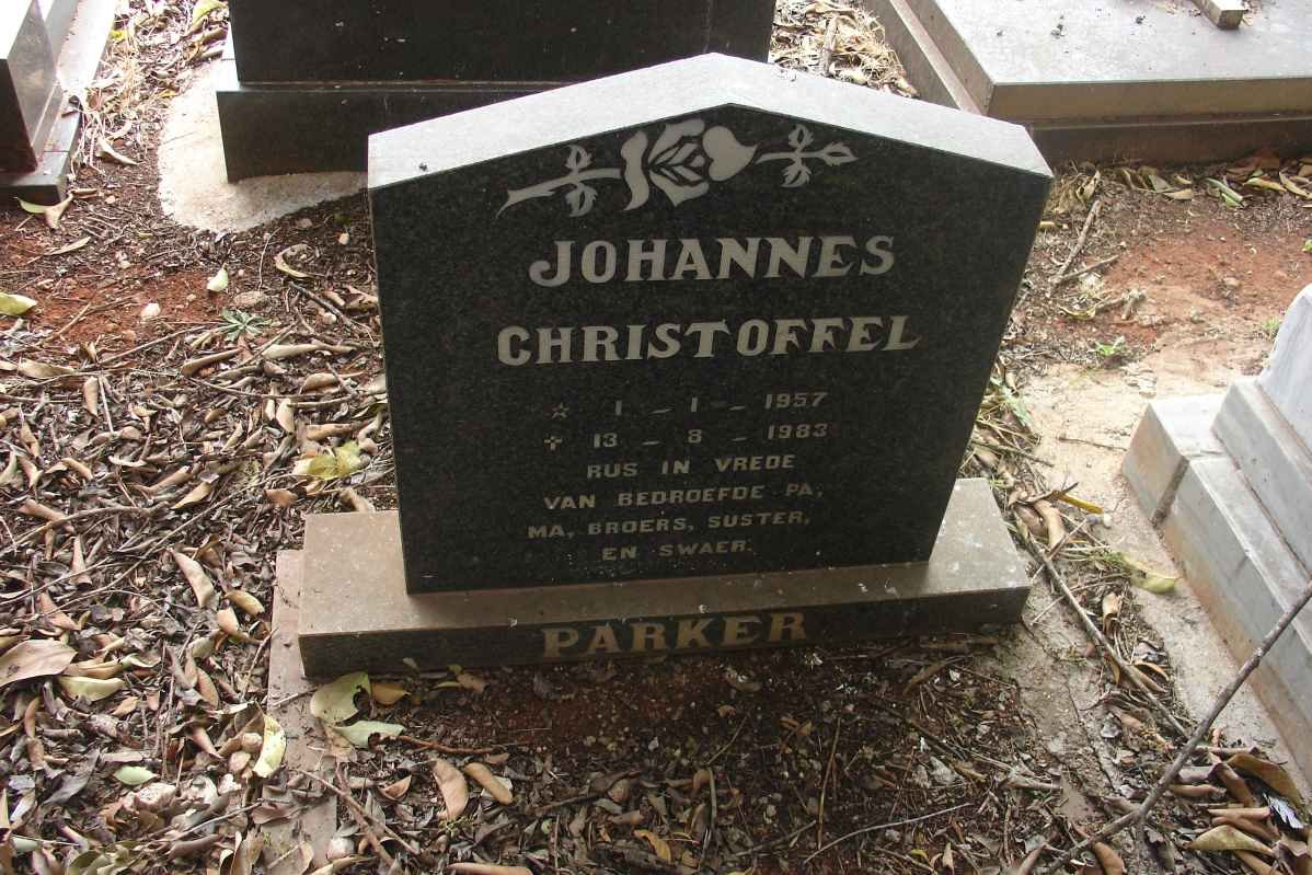 PARKER Johannes Christoffel 1957-1983