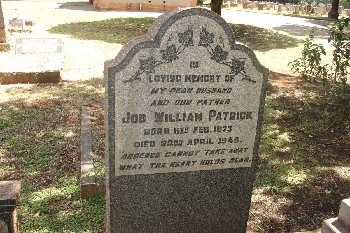 PATRICK Job William 1873-1945