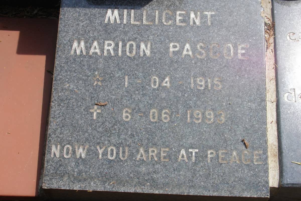 PASCOE Millicent Marion 1915-1993