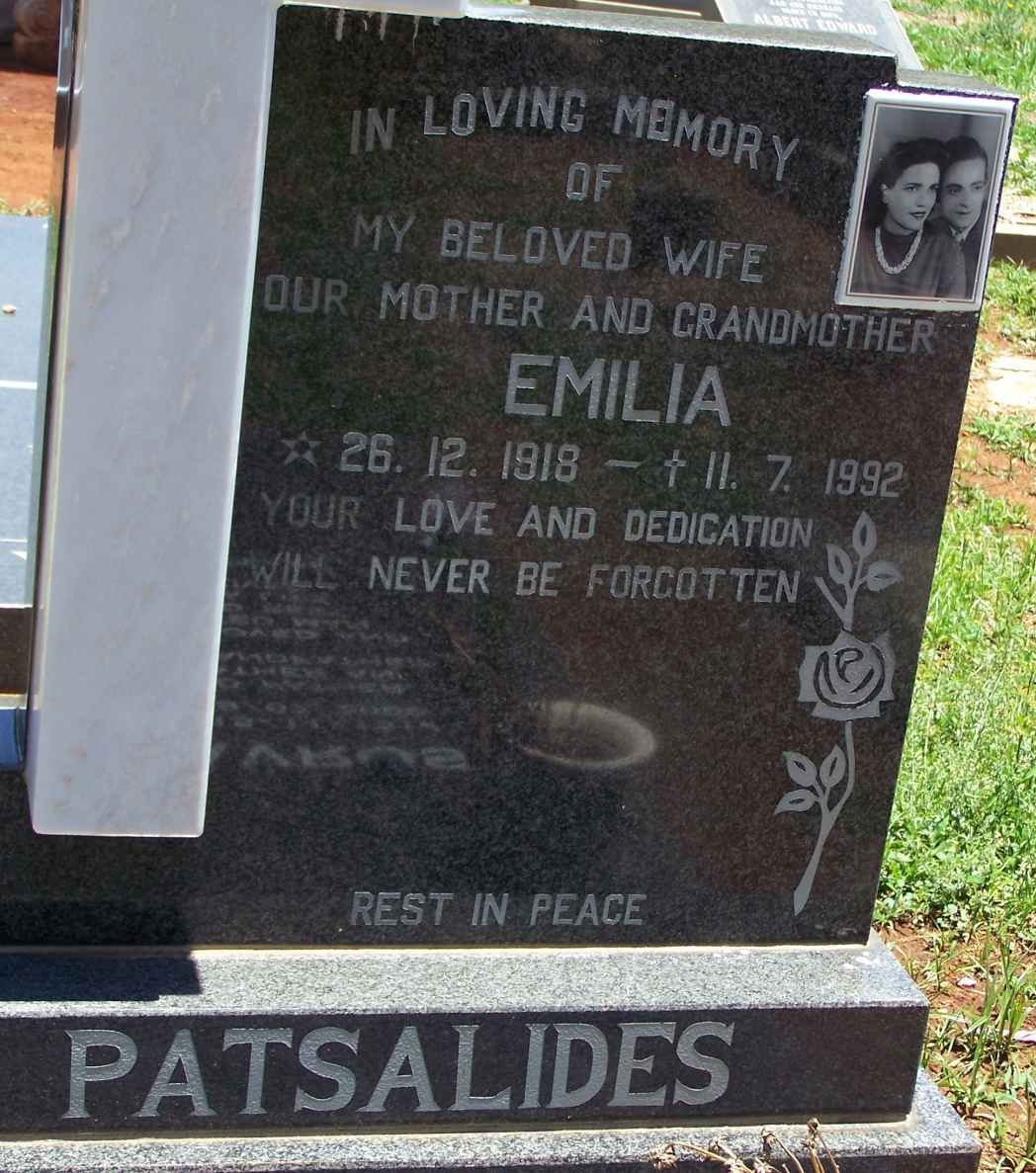 PATSALIDES Stavros 1914-2009 &amp; Emilia 1918-1992