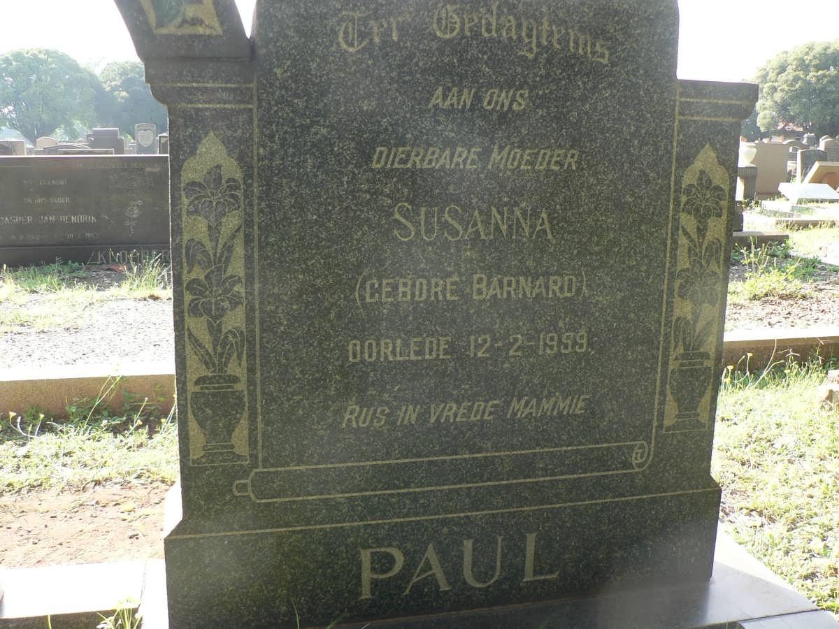 PAUL Susanna BARNARD -1959