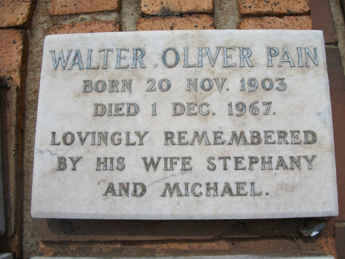 PAIN Walter Oliver 1903-1967