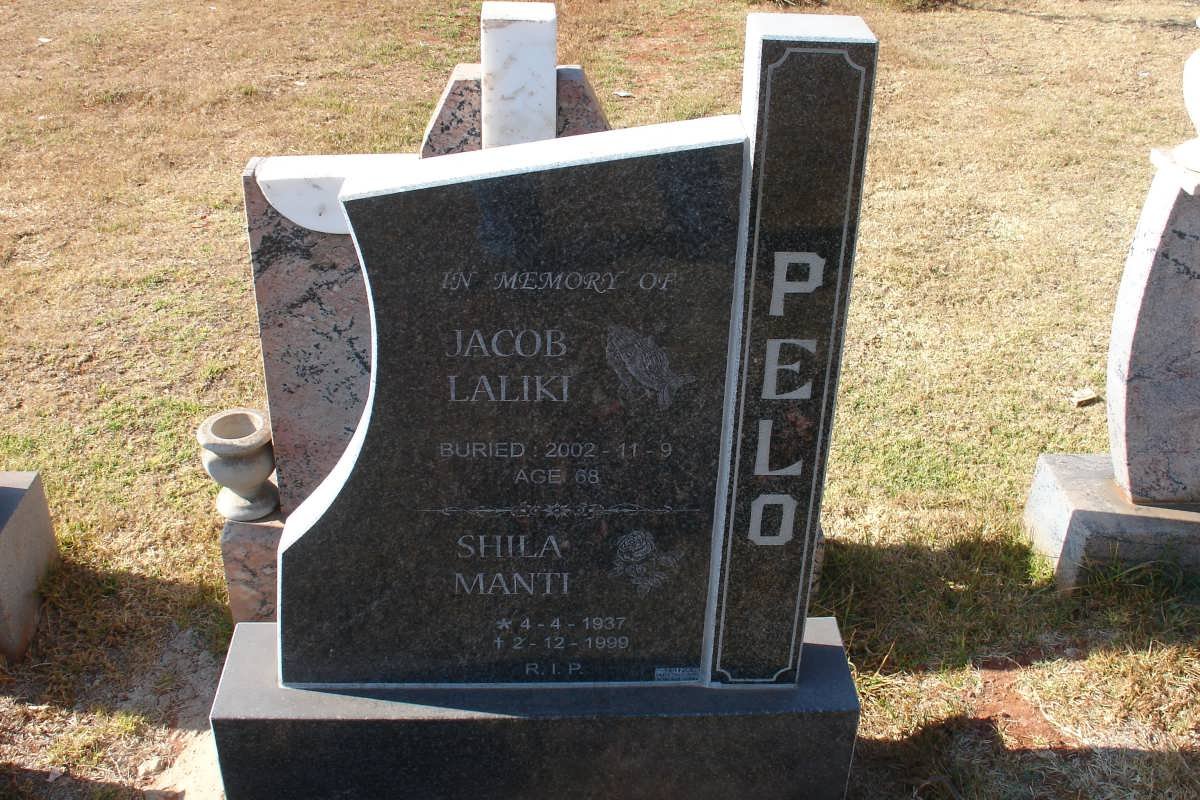 PELO Jacob Laliki -2002 &amp; Shila Manti 1937-1999