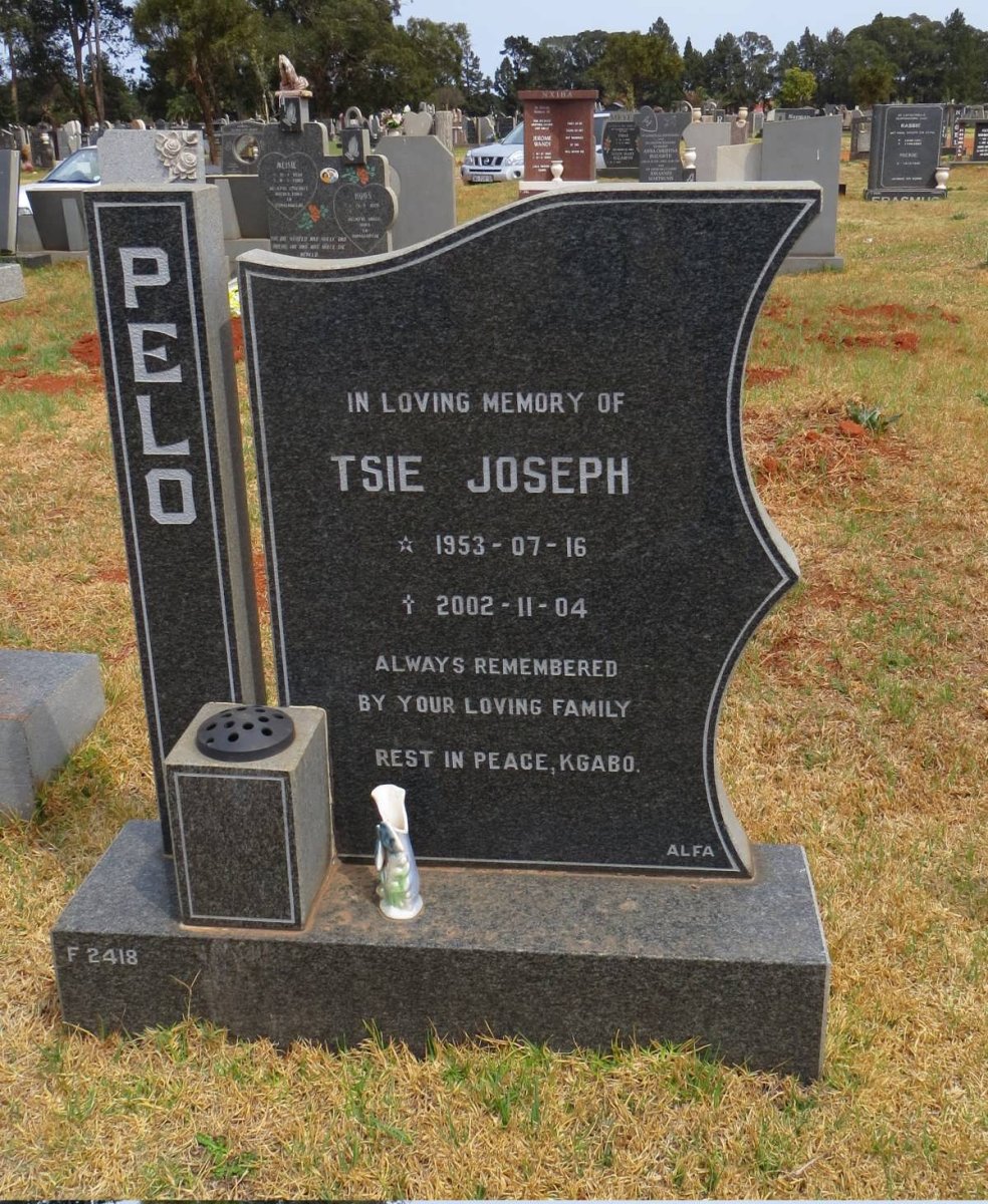 PELO Tsie Joseph 1953-2002