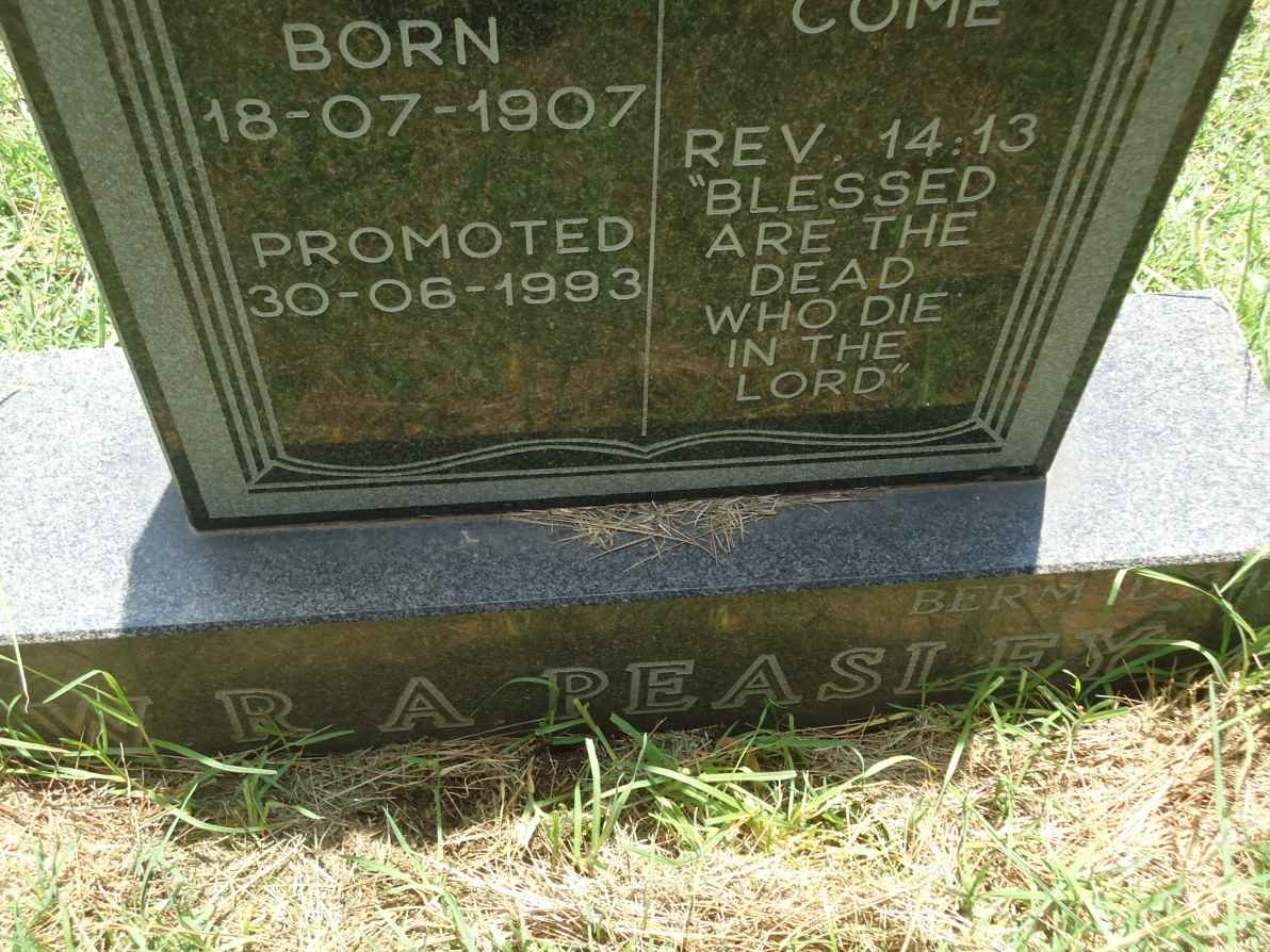 PEASLEY W.R.A. 1907-1993