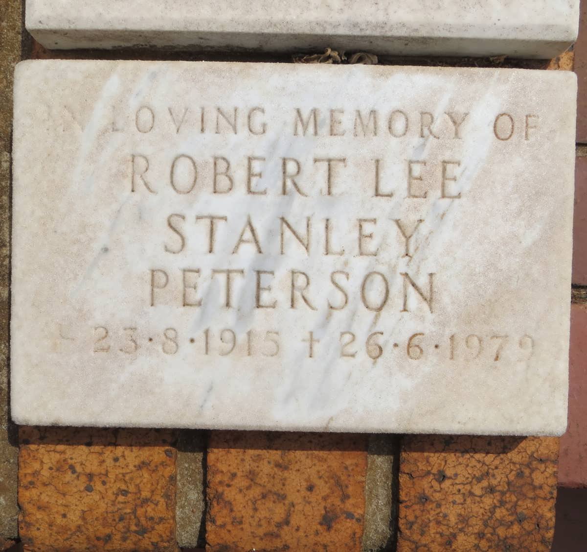 PETERSON Robert Lee Stanley 1915-1979