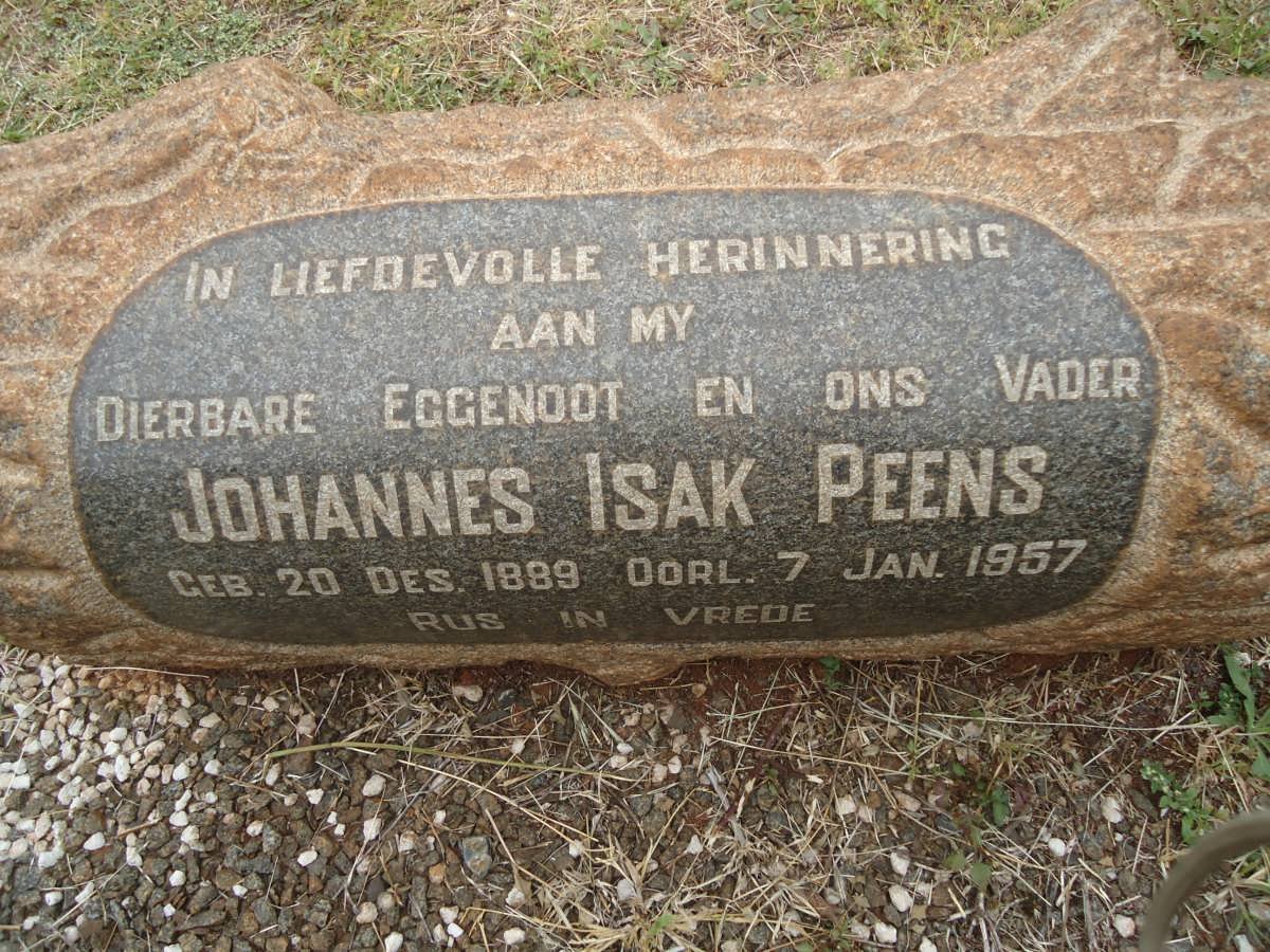 PEENS Johannes Isak 1889-1957