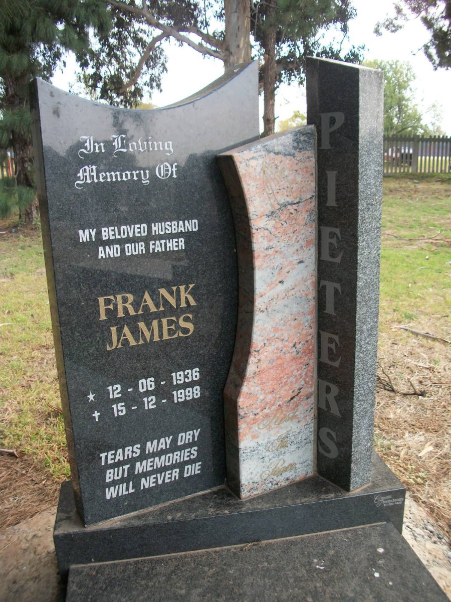 PIETERS Frank James 1936-1998