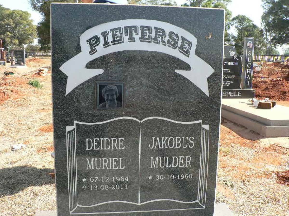 PIETERSE Jakobus Mulder 1960- &amp; Deidre Muriel 1964-2011