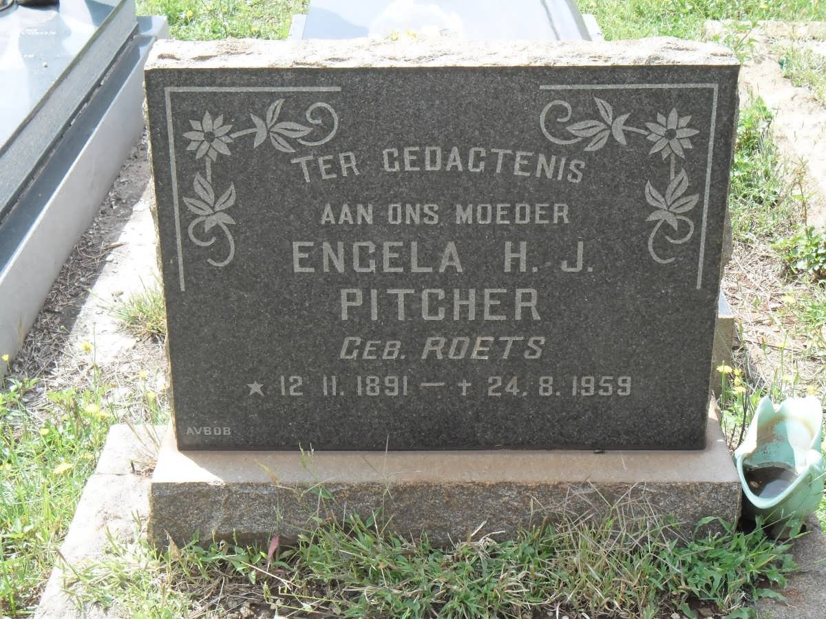 PITCHER Engela H.J. nee ROETS 1891-1959