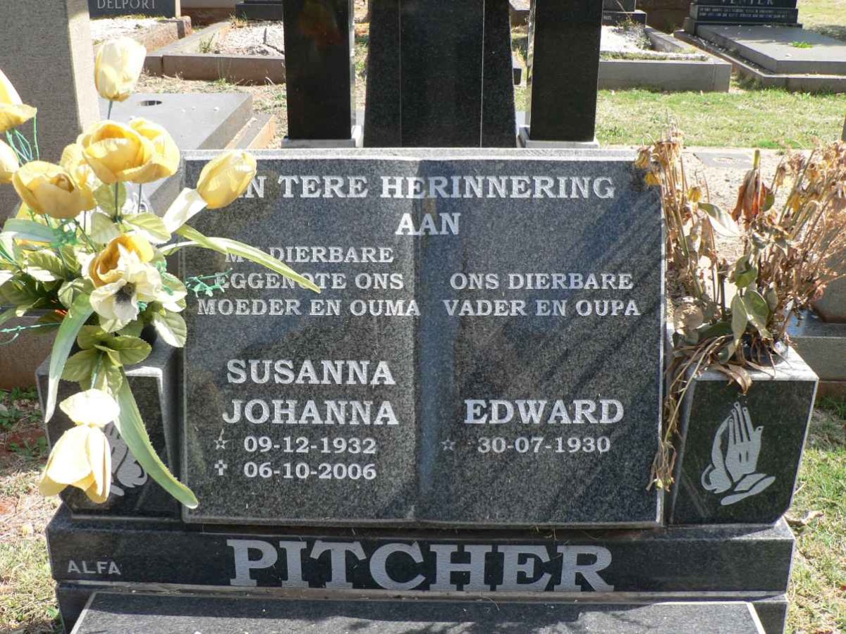 PITCHER Edward 1930- &amp; Susanna Johanna 1932-2006