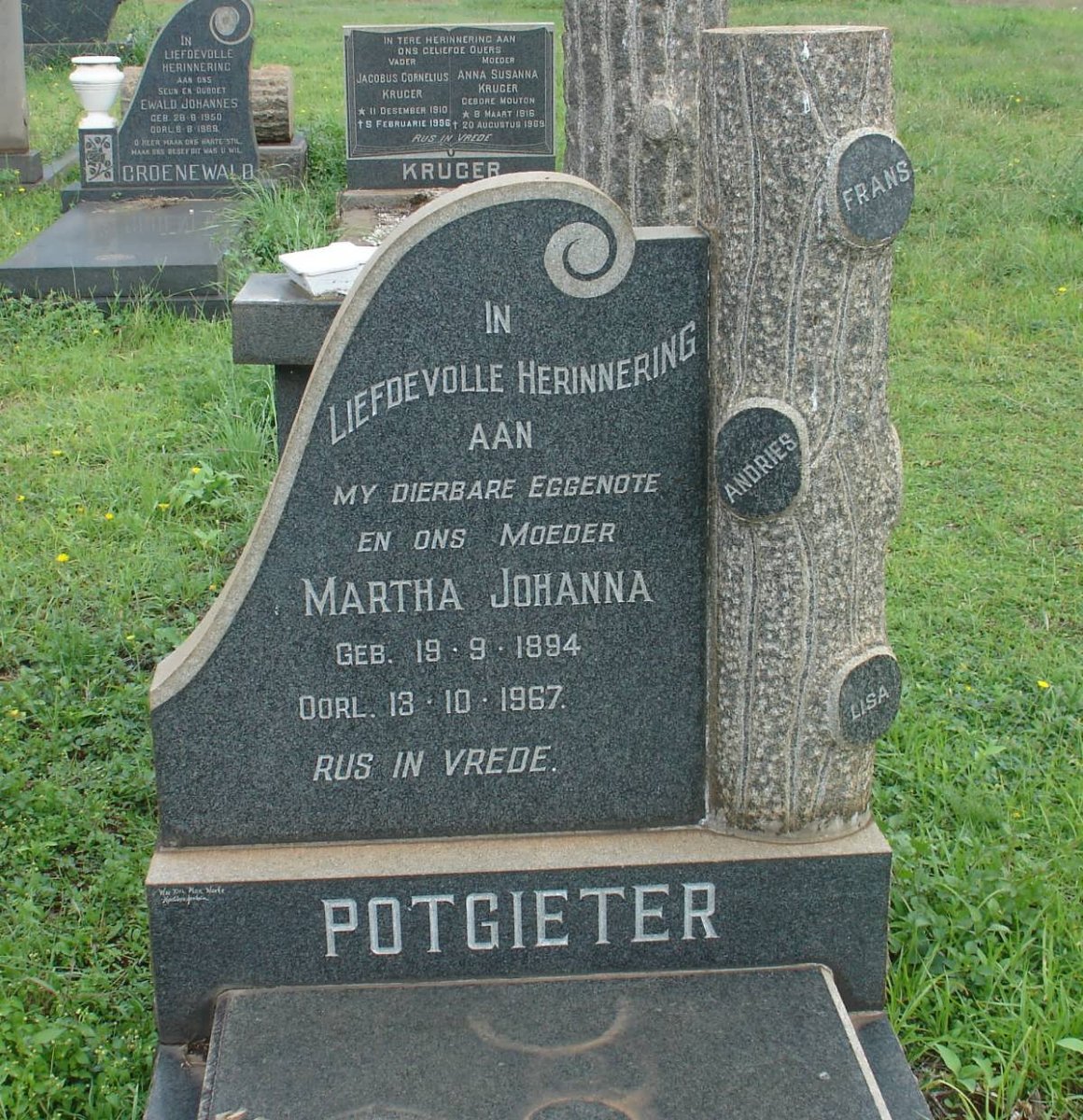 POTGIETER Martha Johanna 1894-1967