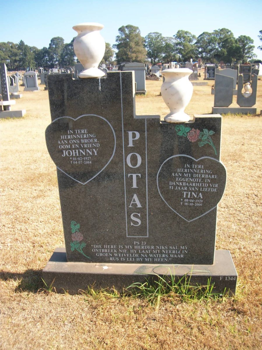 POTAS Johnny 1927-2004 &amp; Tina 1929-200?