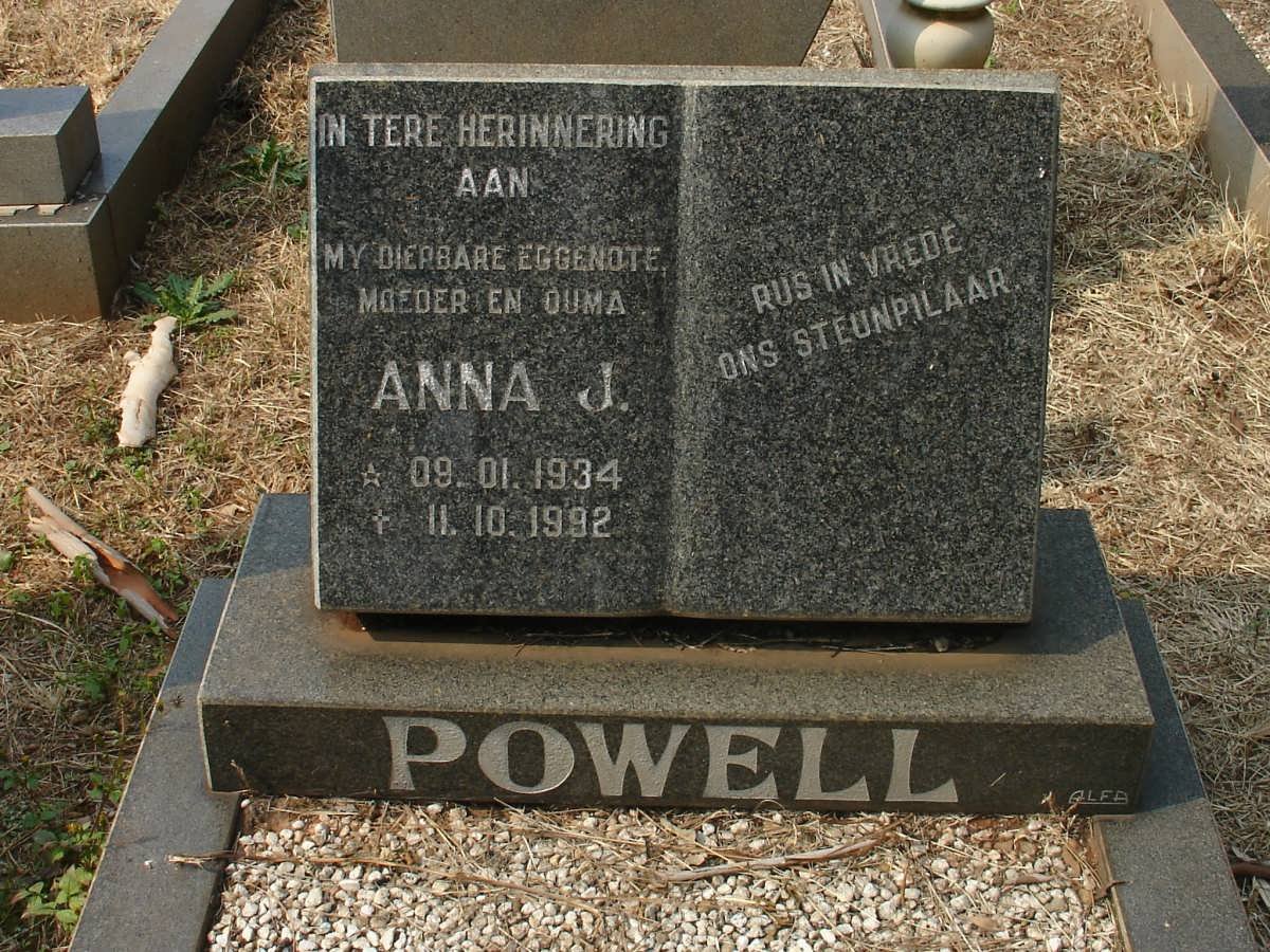 POWELL Anna J. 1934-1992
