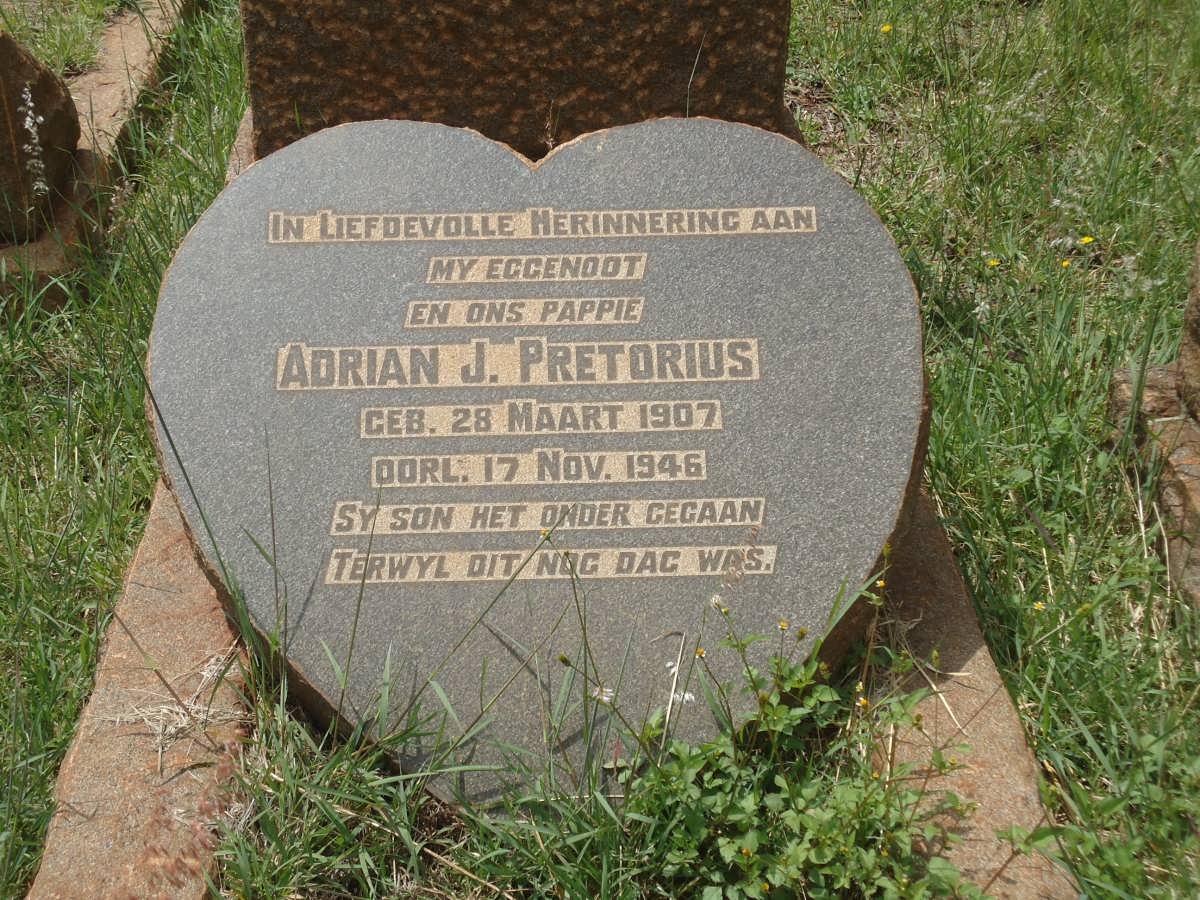 PRETORIUS Adrian J 1907-1946