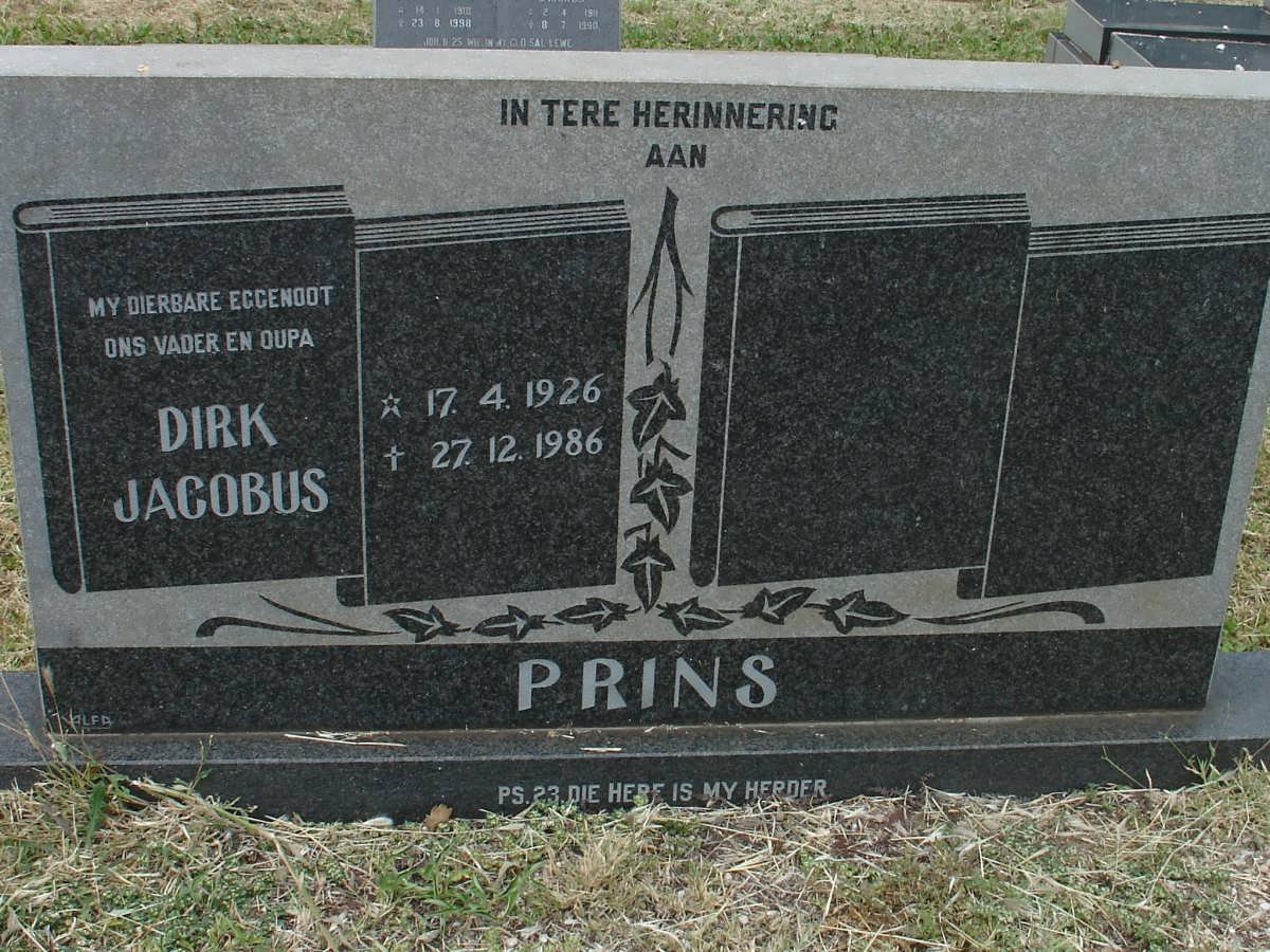 PRINS Dirk Jacobus 1926-1986