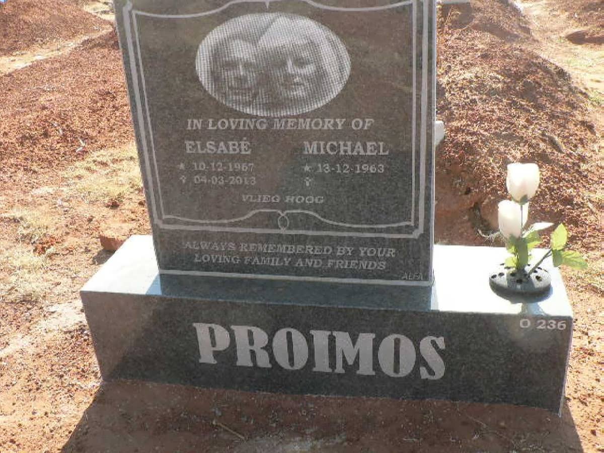 PROIMOS Michael 1963-? Elsabe 1967-2013