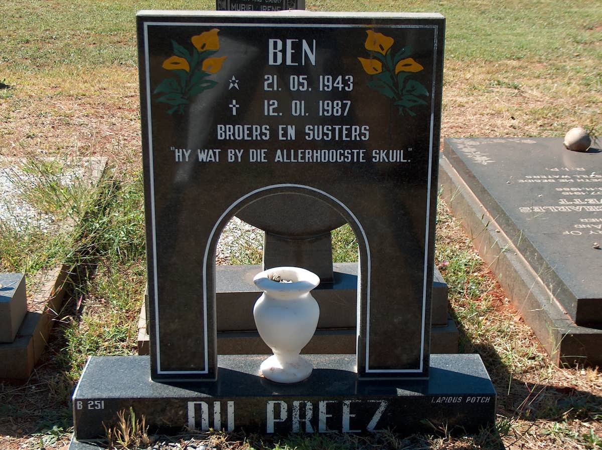 PREEZ Ben, du 1943-1987