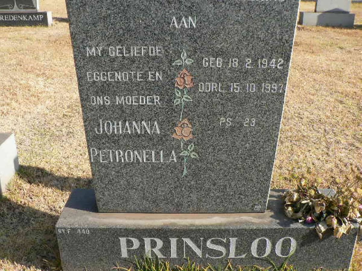 PRINSLOO Johanna Petronella 1942-1997