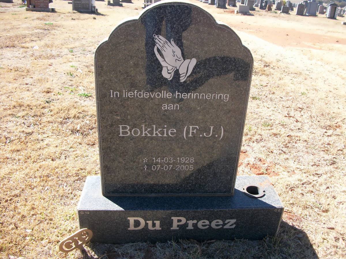 PREEZ F.J., du 1928-2005
