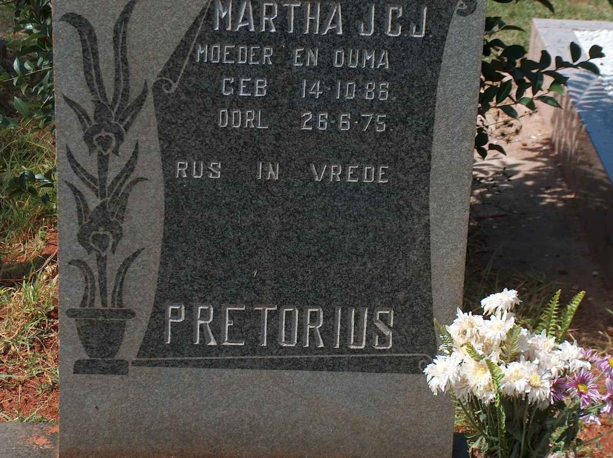 PRETORIUS Martha J.C.J. 1986-1975