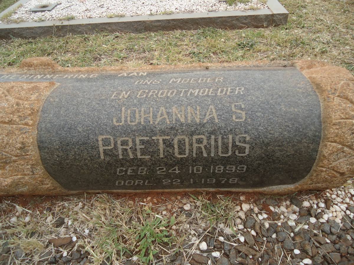 PRETORIUS Johanna S. 1899-1978