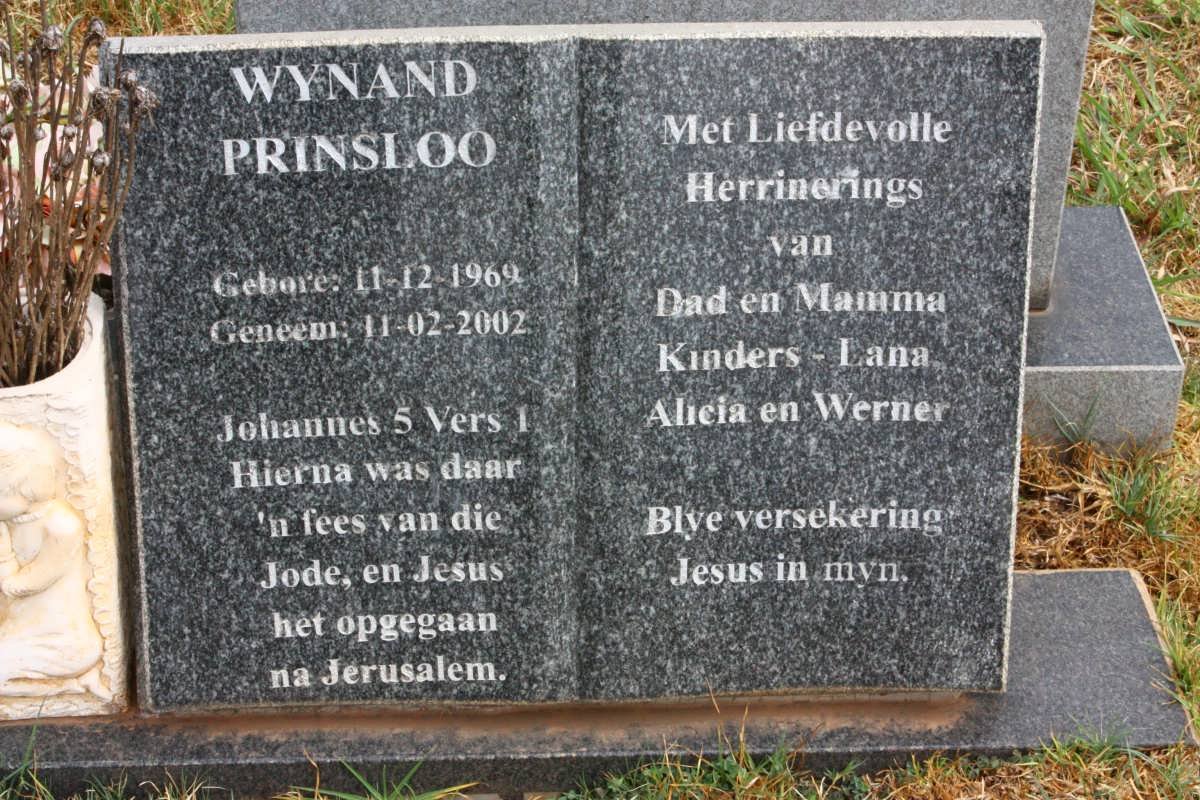 PRINSLOO Wynand 1969-2002