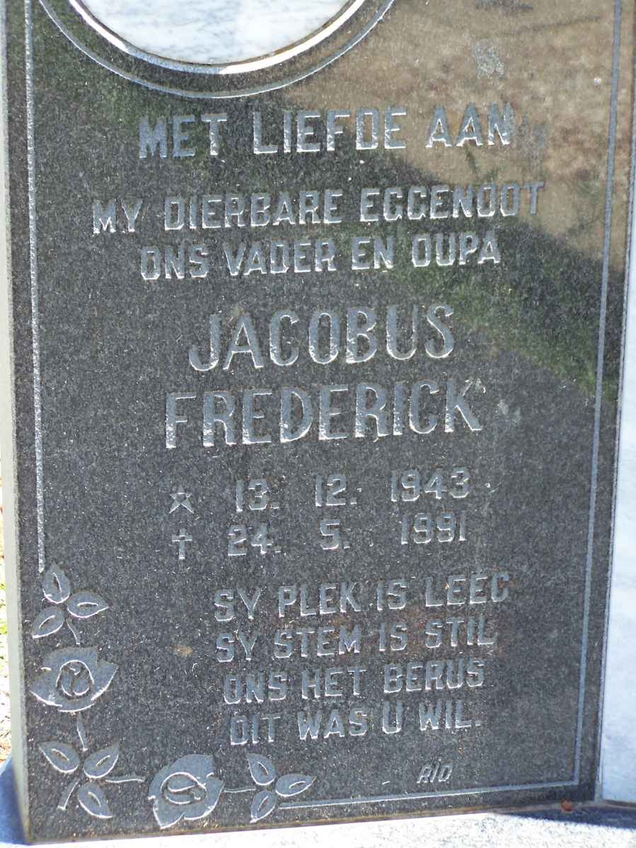 PRETORIUS Jacobus Frederick 1943-1991 &amp; Hester Maria E. 1943-