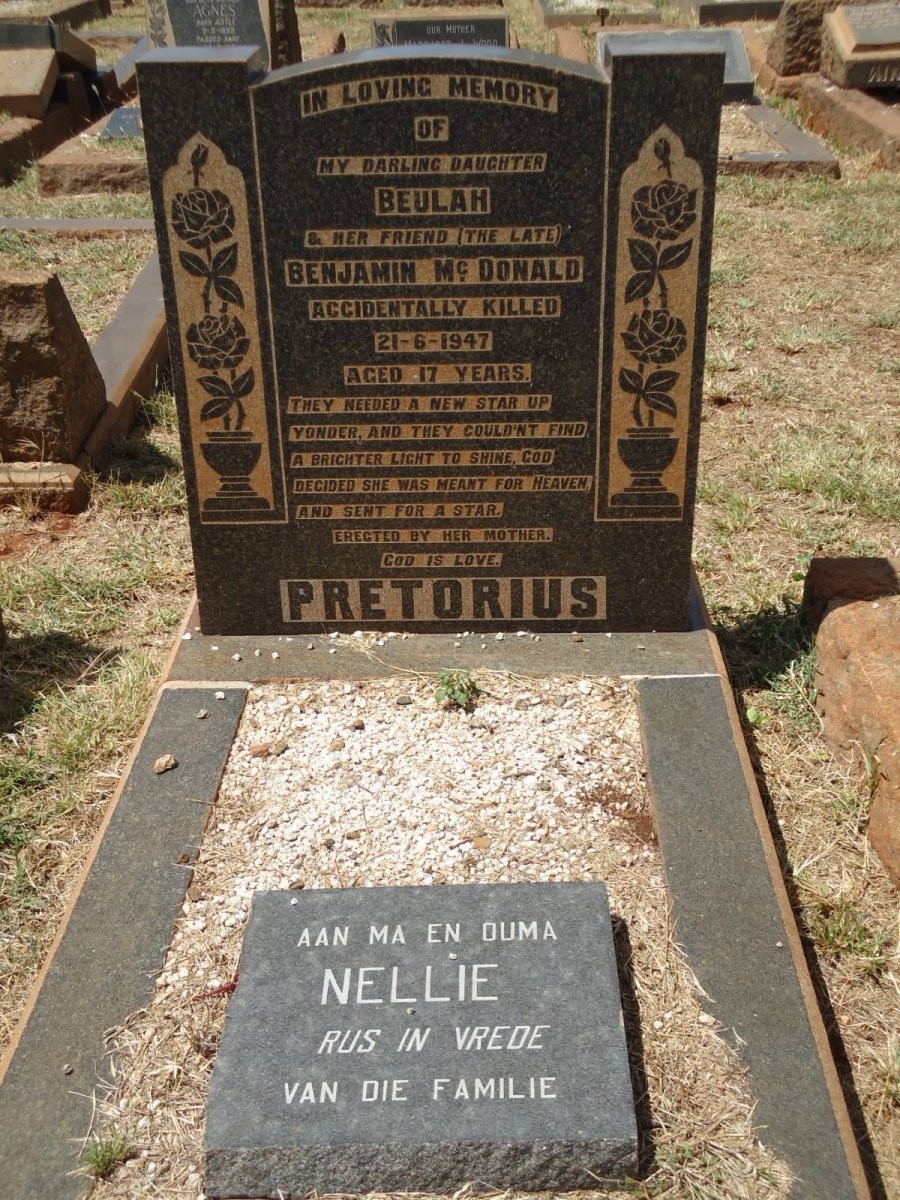 PRETORIUS Beulah -1947 :: McDONALD Benjamin -1947