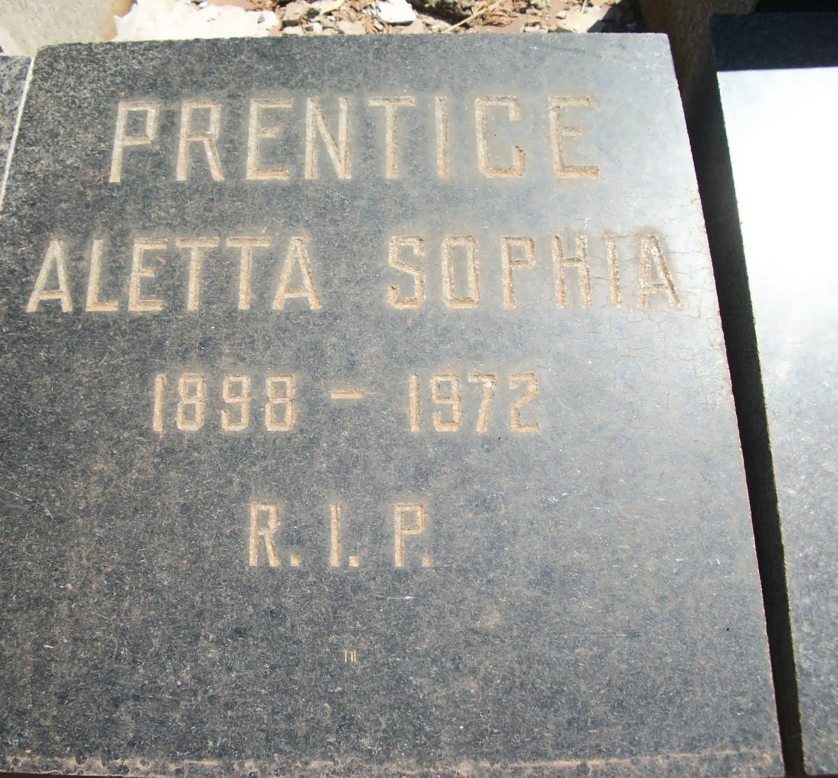 PRENTICE Aletta Sophia 1898-1972