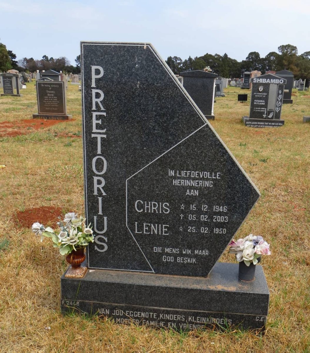 PRETORIUS Chris 1946-2003 &amp; Lenie 1950-