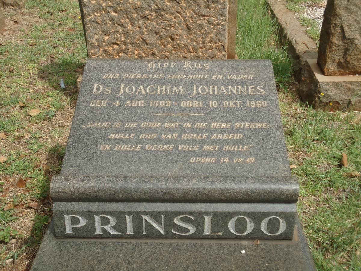 PRINSLOO Joachim Johannes 1909-1960