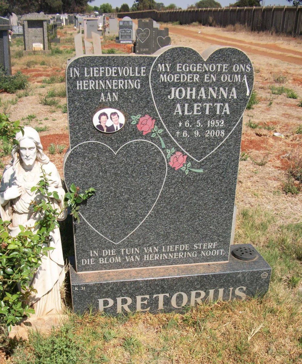 PRETORIUS Johanna Aletta 1952-2008