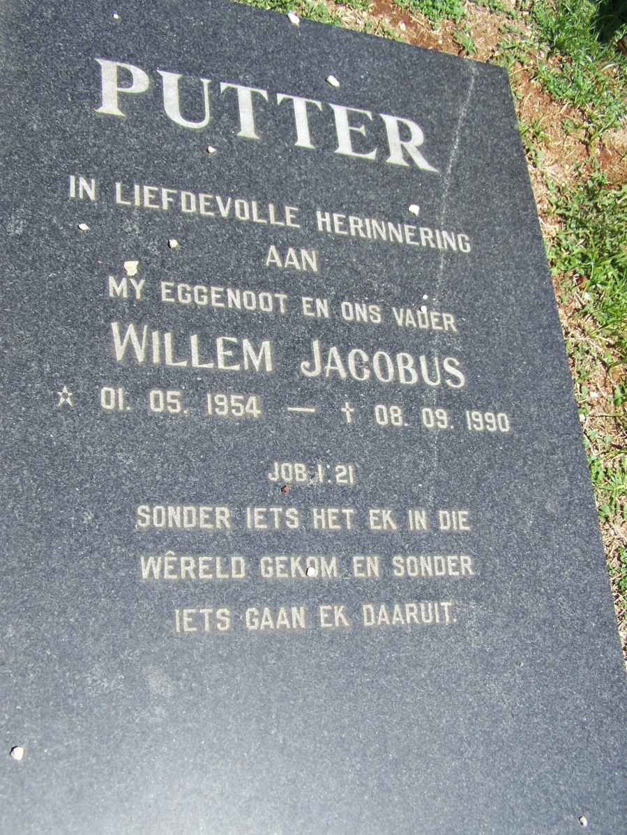 PUTTER Willem Jacobus 1954-1990