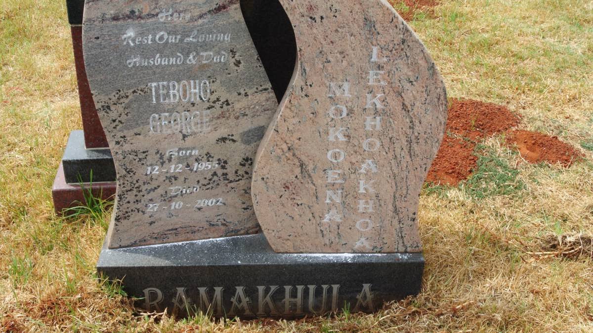 RAMAKHULA Teboho George 1955-2002
