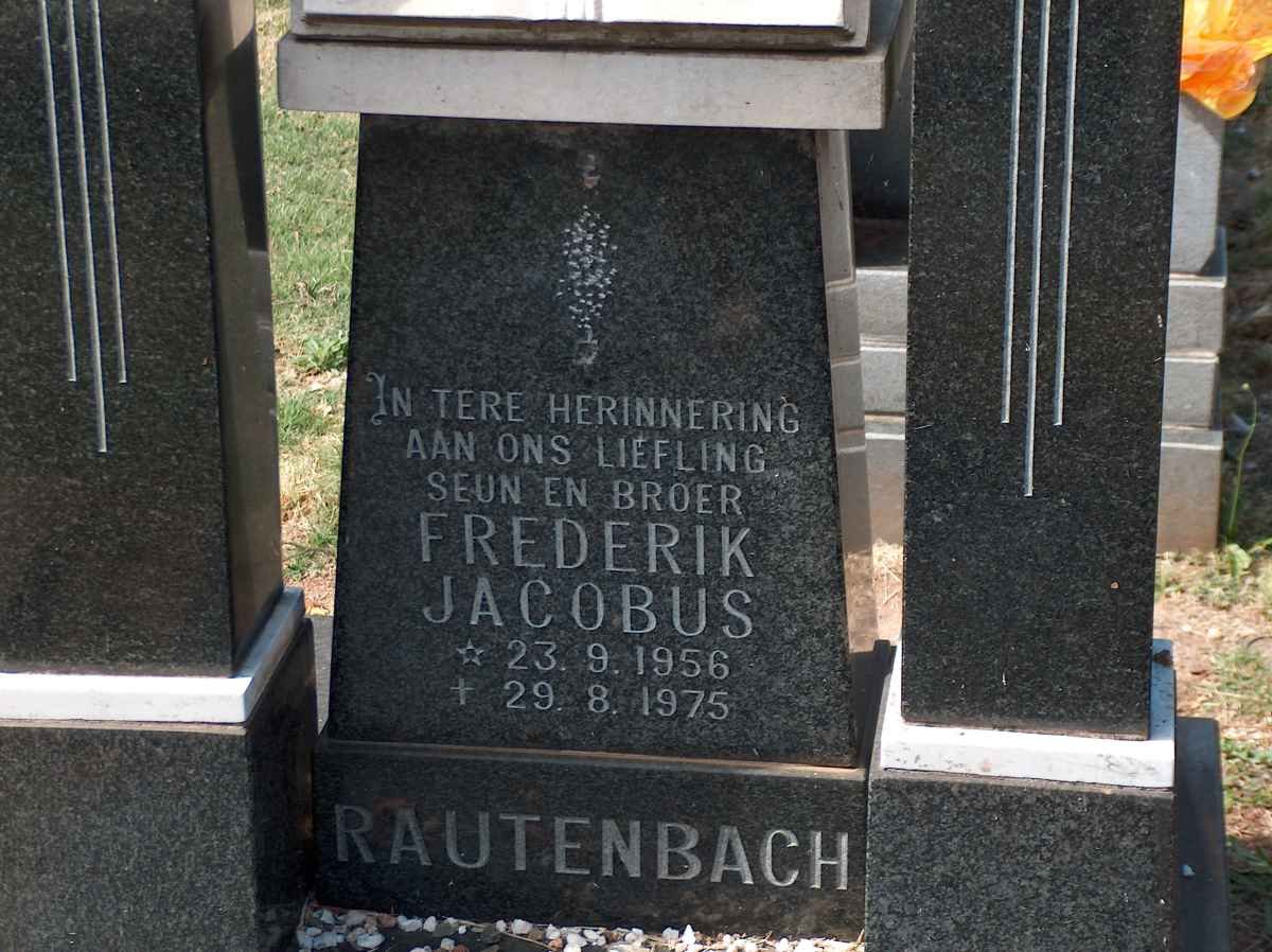 RAUTENBACH Frederik Jacobus 1956-1975