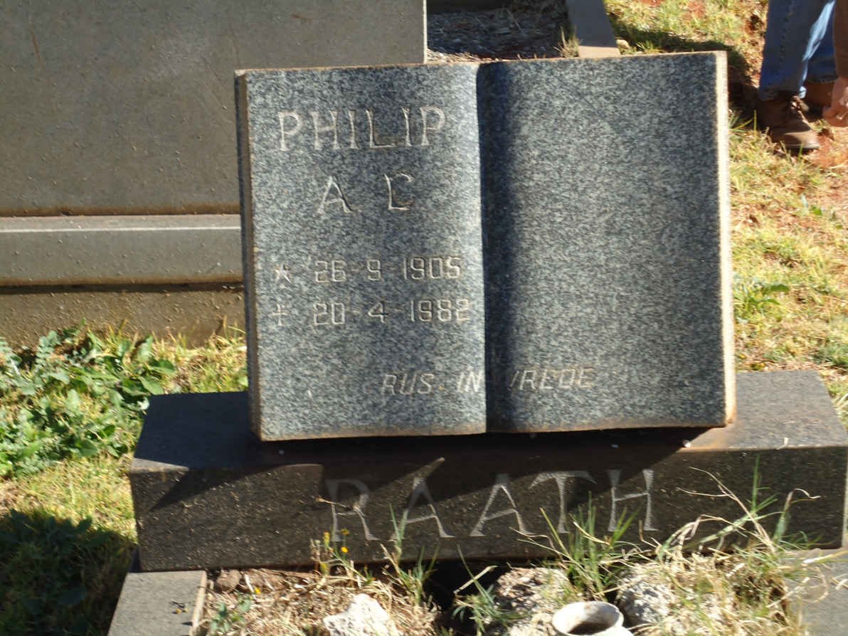 RAATH Philip A.E. 1905-1982