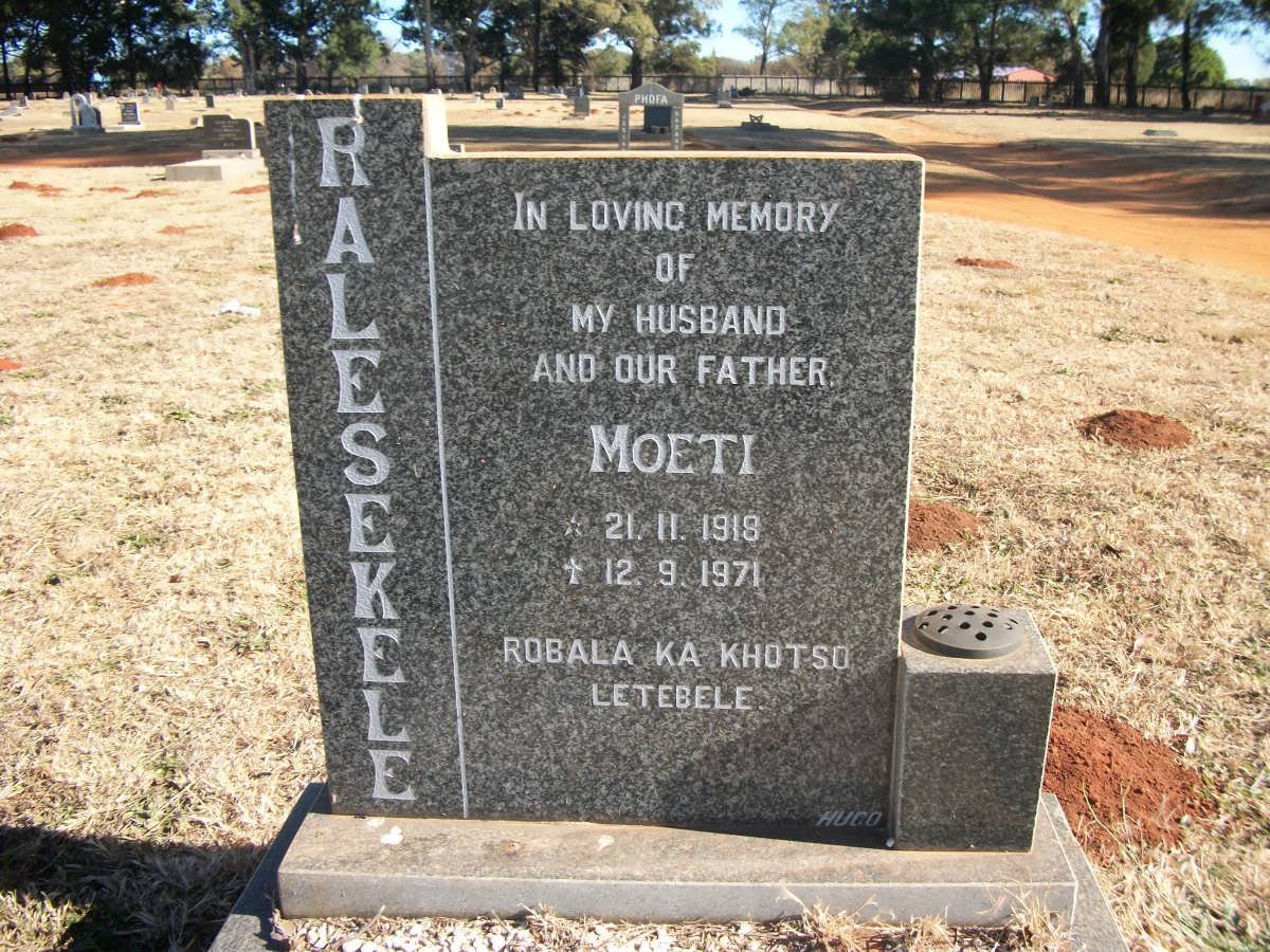 RALESEKELE Moeti 1918-1971