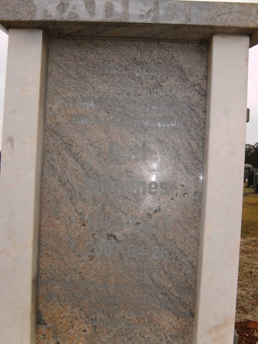 RADEBE Buti Johannes 1954-2007