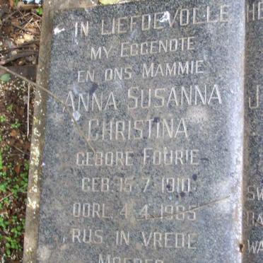 RAUTENBACH Jeremias Jesiah 1899-1959 &amp; Anna Susanna Christina FOURIE 1910-1985 