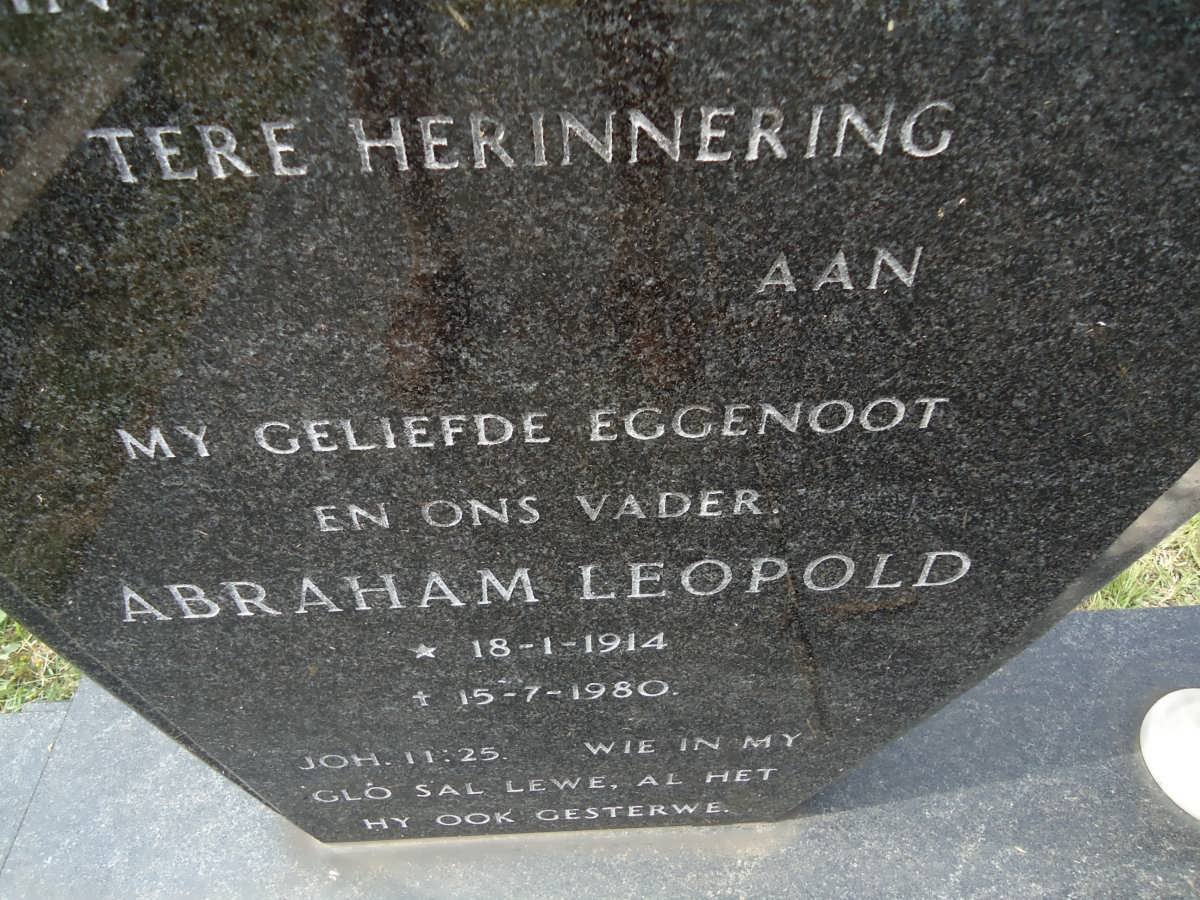 RAUTENBACH Abraham Leopold 1914-1980 &amp; Johanna Jacoba 1916-1986