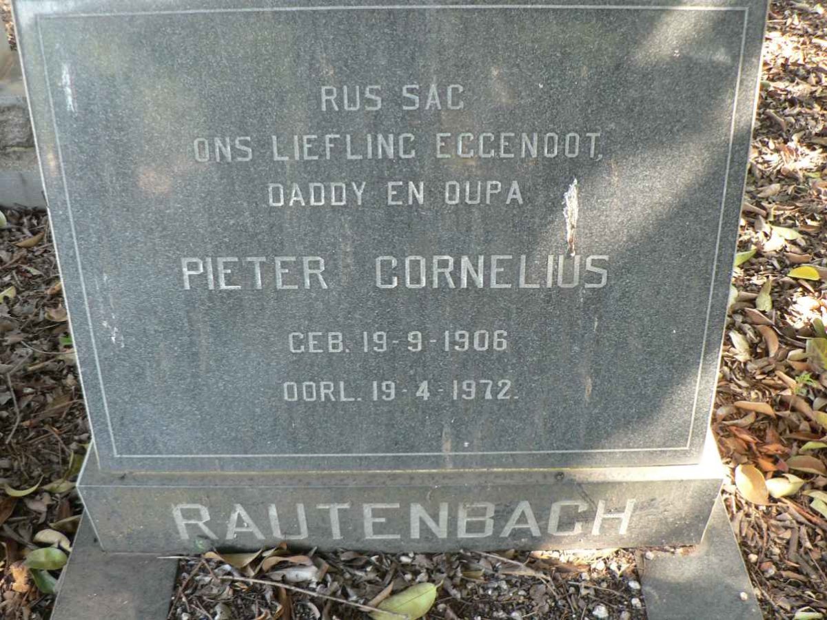 RAUTENBACH Pieter Cornelius 1906-1972