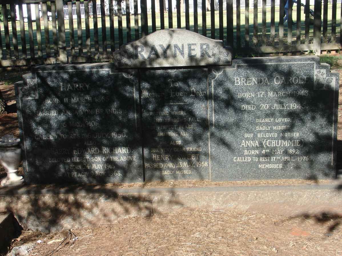 RAYNER Harry 1865-1950 :: RAYNER Harry Edward Richard 1914-1963 :: SWEET Henry -1958