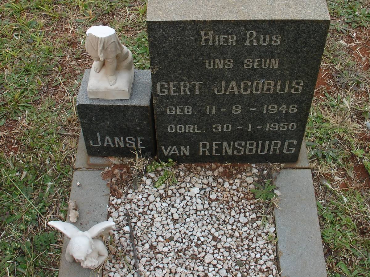 RENSBURG Gert Jacobus, Janse van 1946-1950