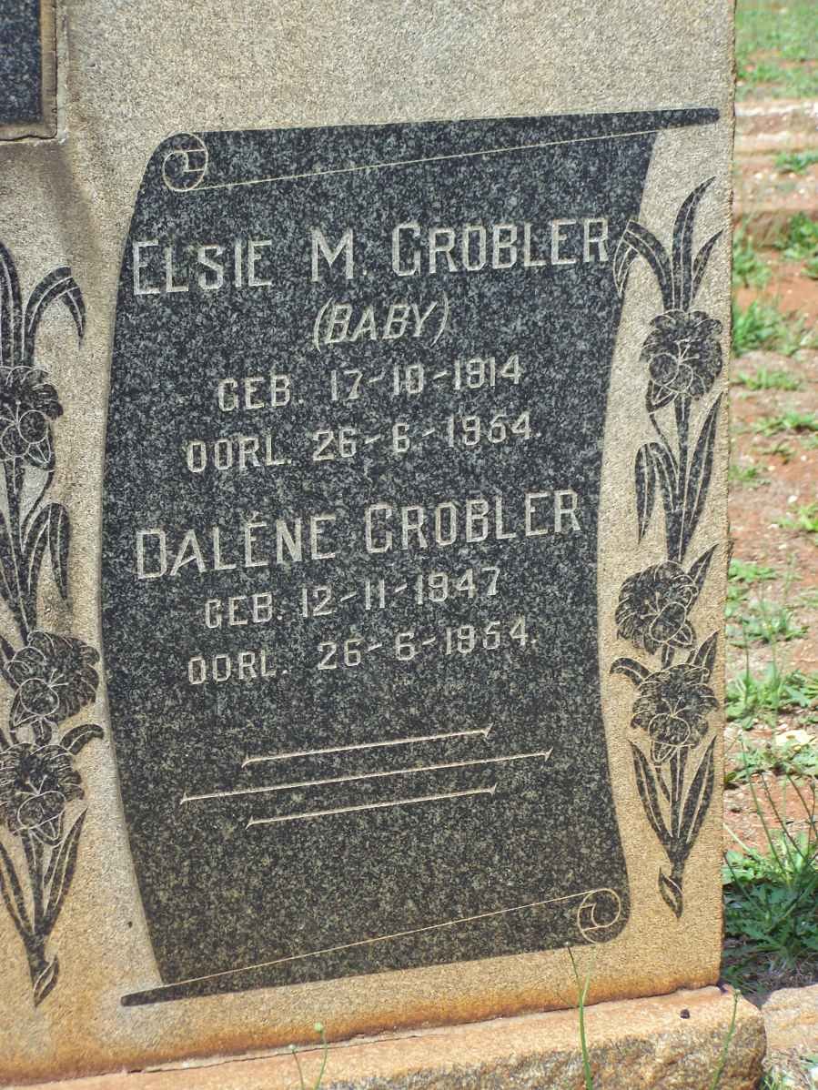 RENSBURG Annie S. 1884-1951 :: GROBLER Persis 1943-1954
